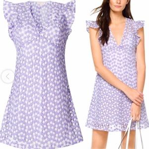 Michael Kors Lilac & Silver embroidered floral dress